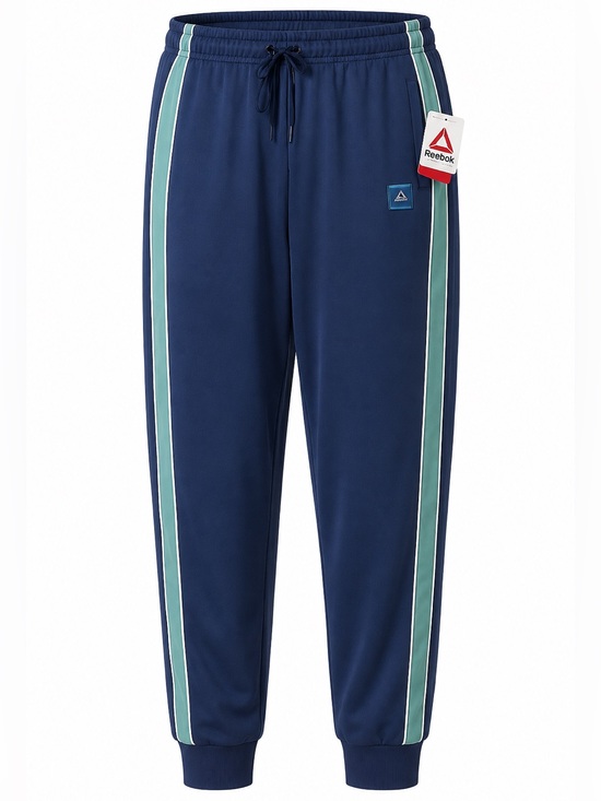 Reebok Other - Reebok Slim Jogger Pants Dark Blue Teal Stripe Athletic Activewear - Men's 3XL
